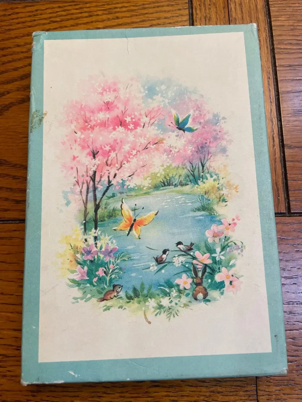 11 Vintage 1950s Greeting Cards Envelopes Original Box Glitter Unused MCM